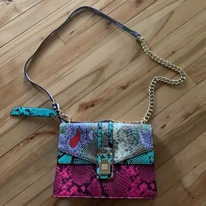 Aldo vegan leather snakeskin print crossbody bag